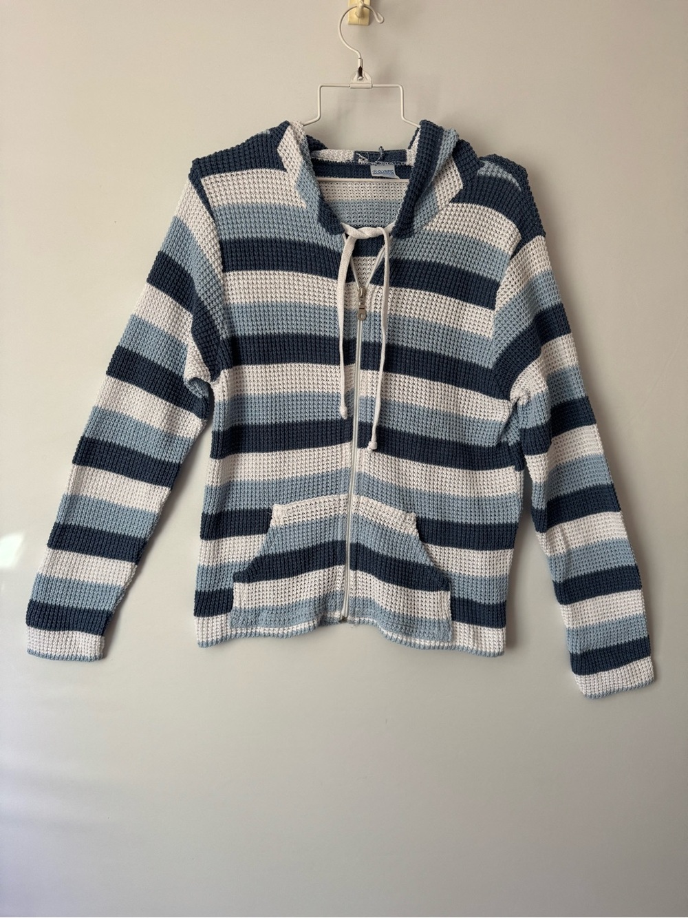 Olympic Grigoropoulos Gregory VTG Sweater Hoodie Womens Small Waffle Knit